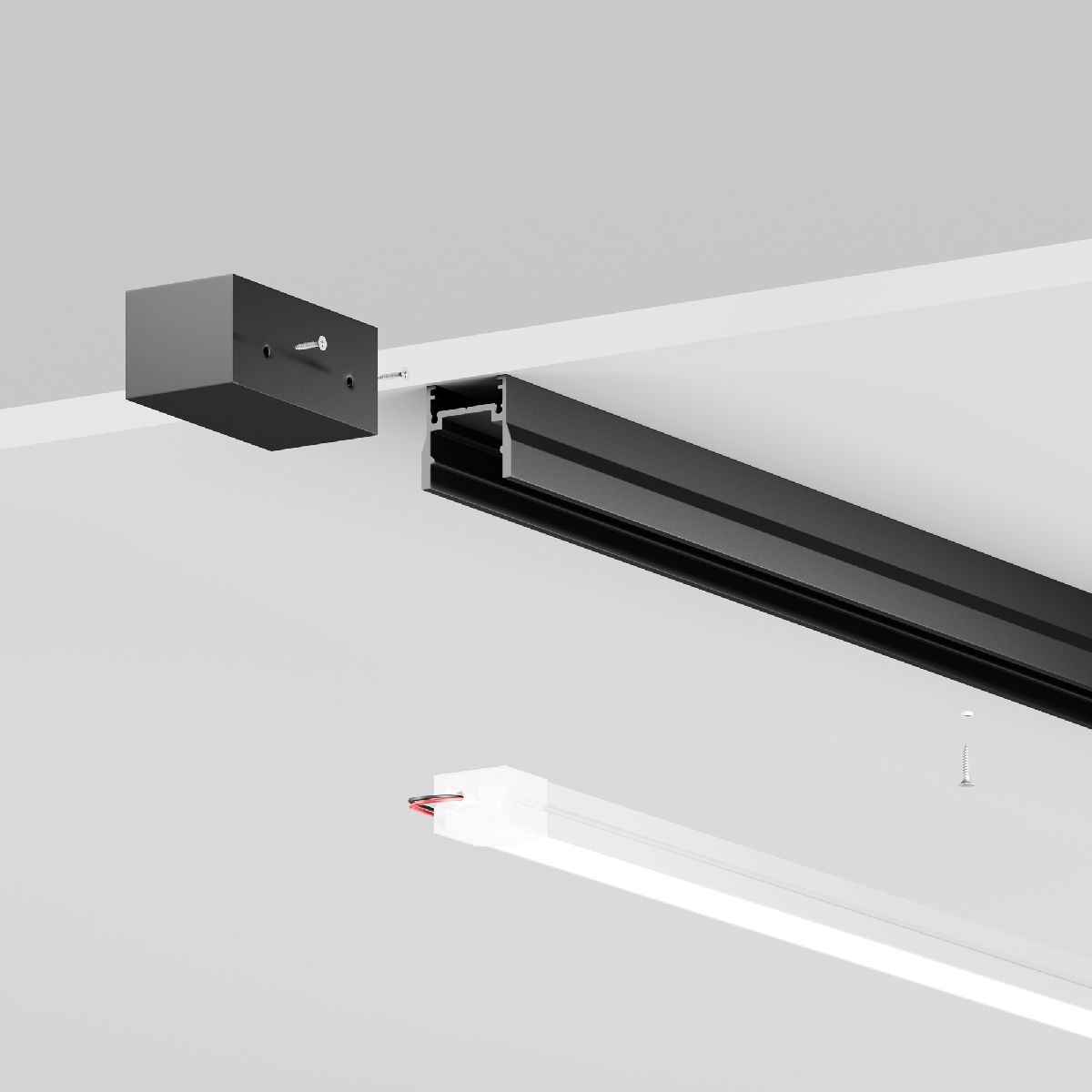 профиль для уличной трековой системы maytoni elasity o-tr001-p-b3m