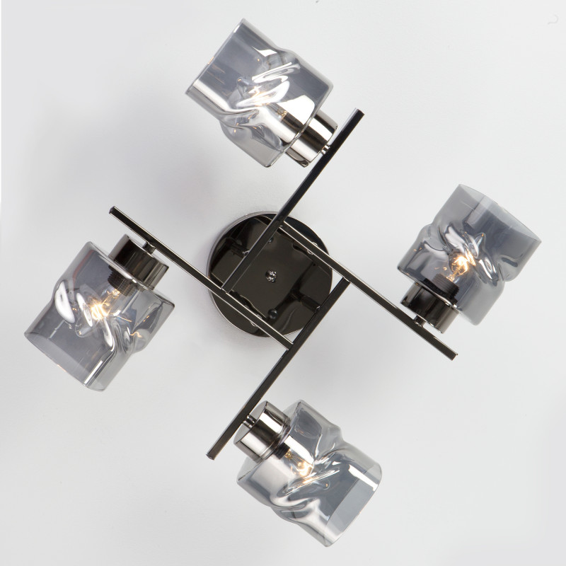 люстра на штанге eurosvet 30165/4 черный жемчуг