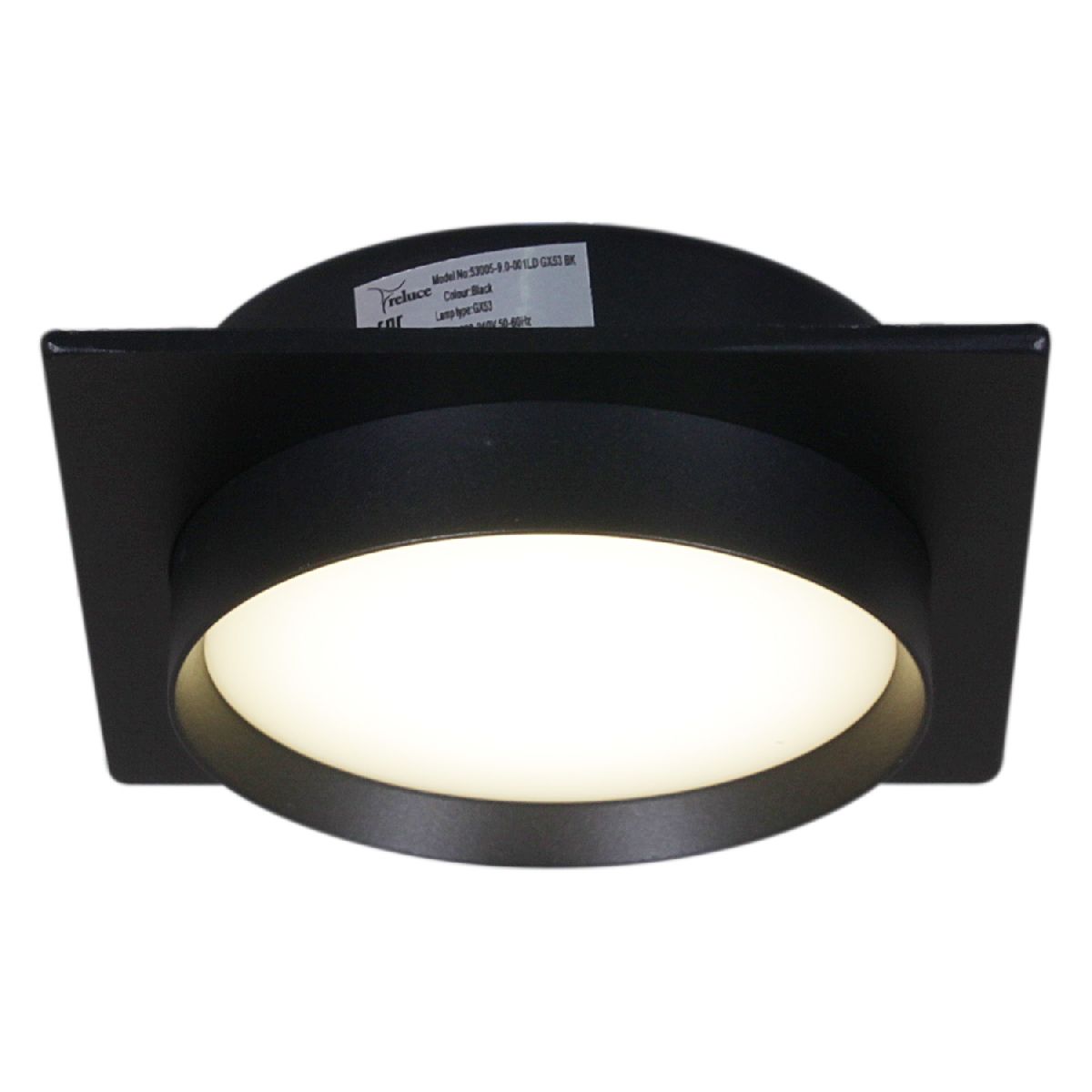встраиваемый светильник reluce 53005-9.0-001ld gx53 bk