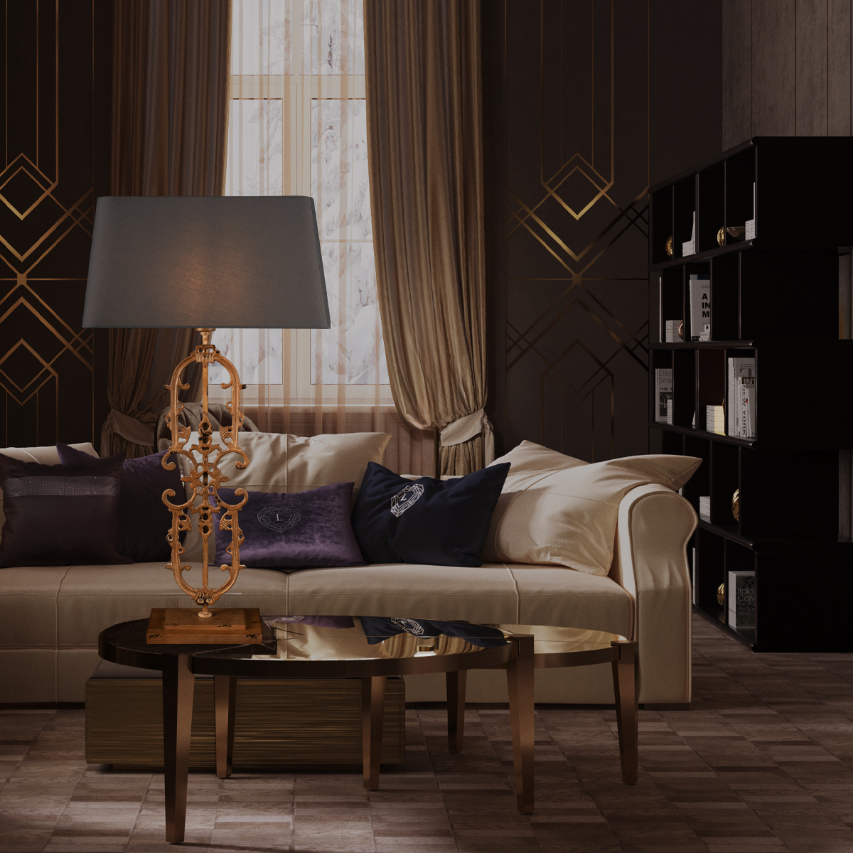 настольная лампа loft it lace 10439t/a