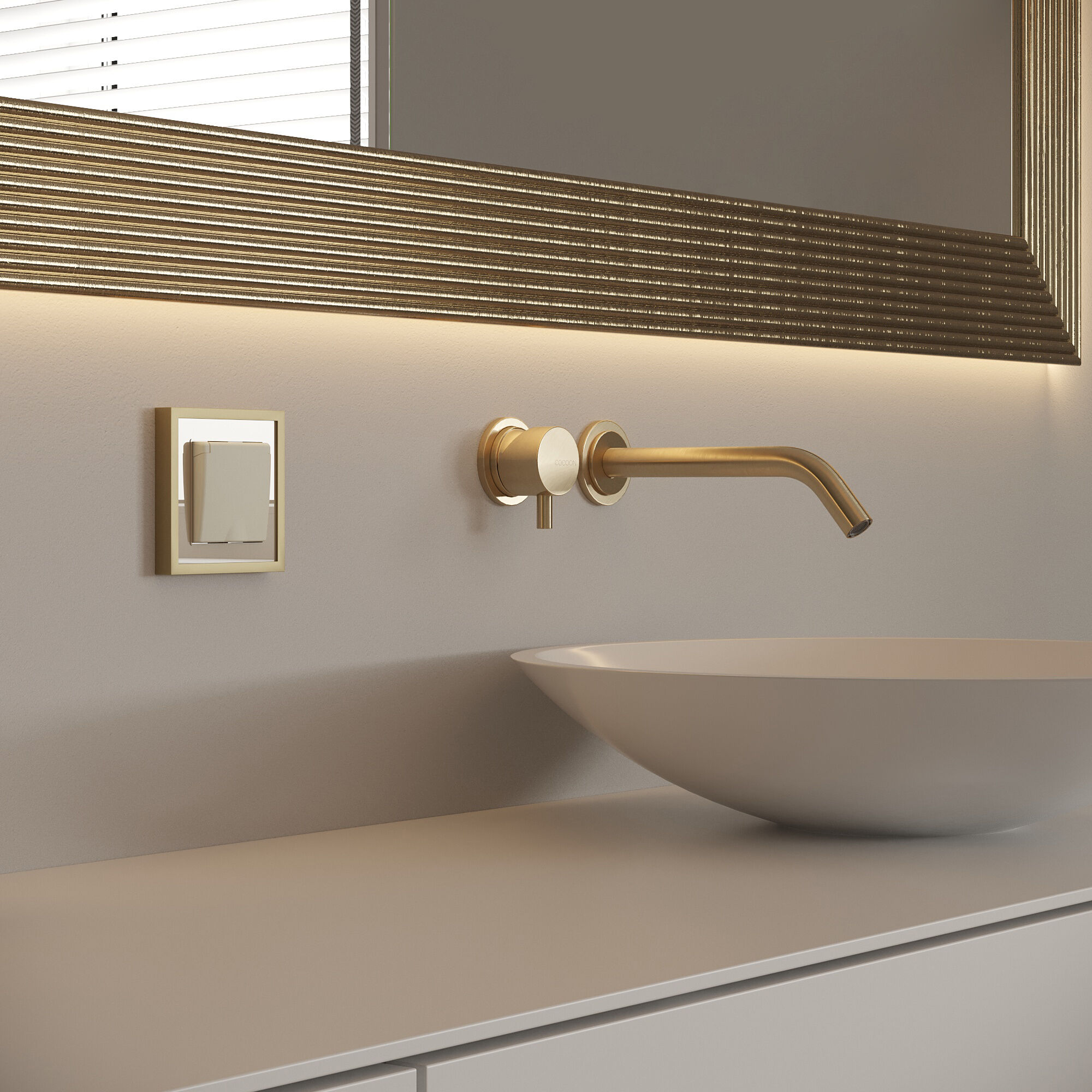 рамка на 1 пост werkel baguette айвори-латунь 4690389185731 w0012851 a060233