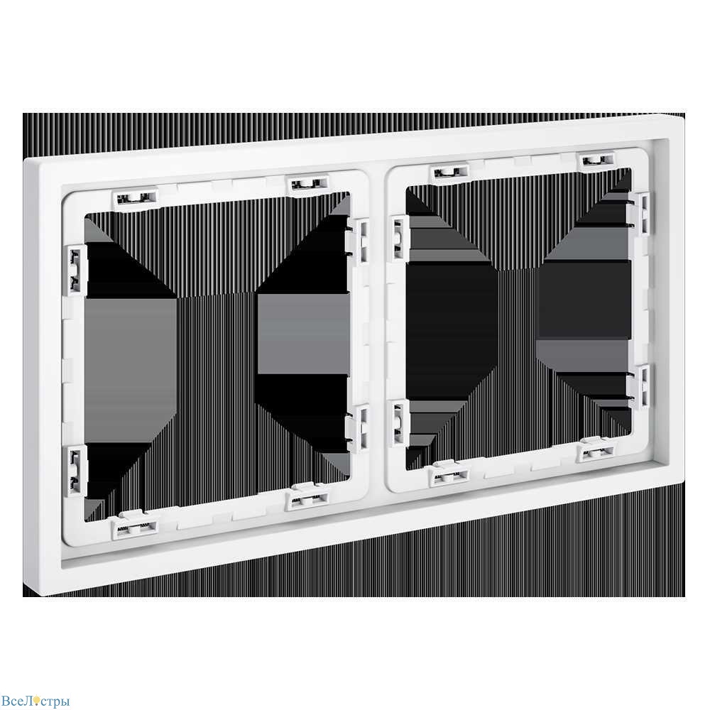 рамка пластиковая voltum s70 на 2 поста, (белый матовый) vls100202