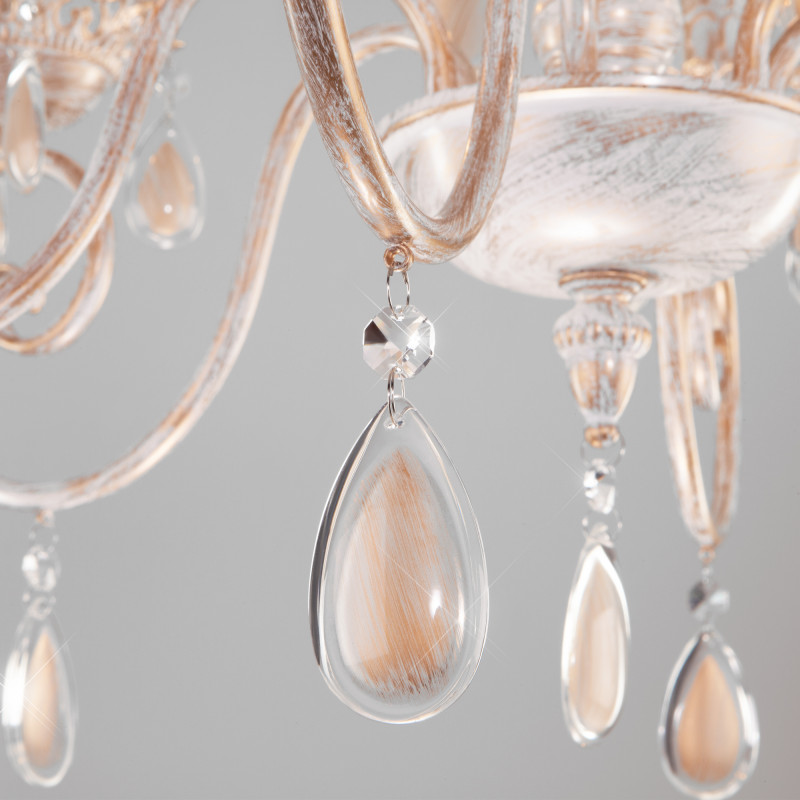 подвесная люстра eurosvet 10009/6 золото с белым