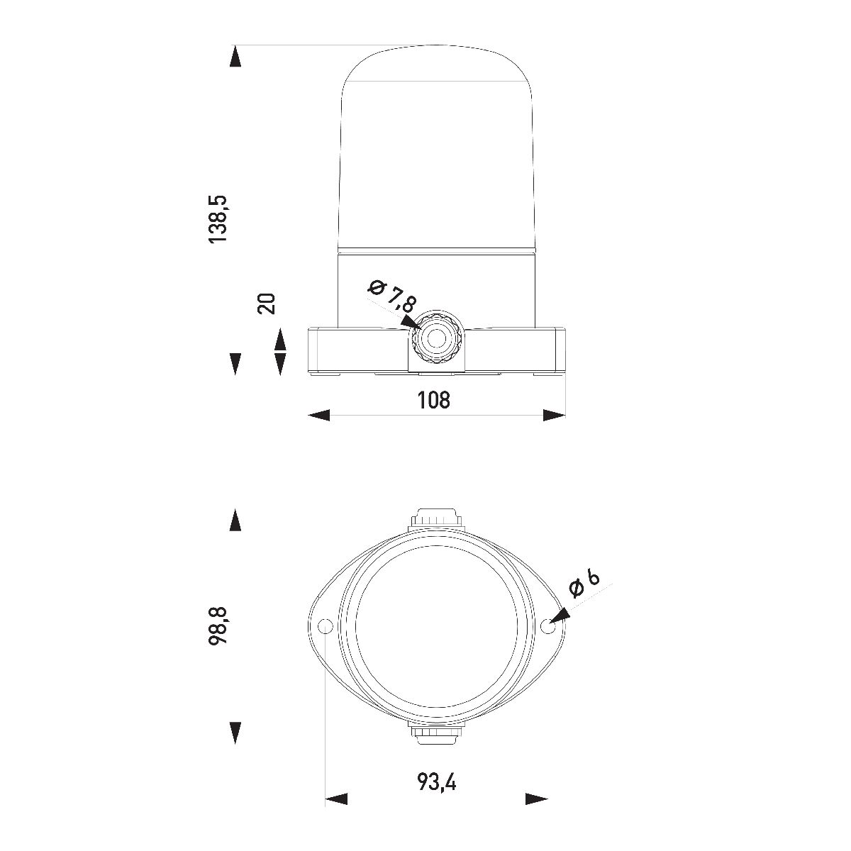 настенно-потолочный светильник эра нбб 02-60-001 б0064005