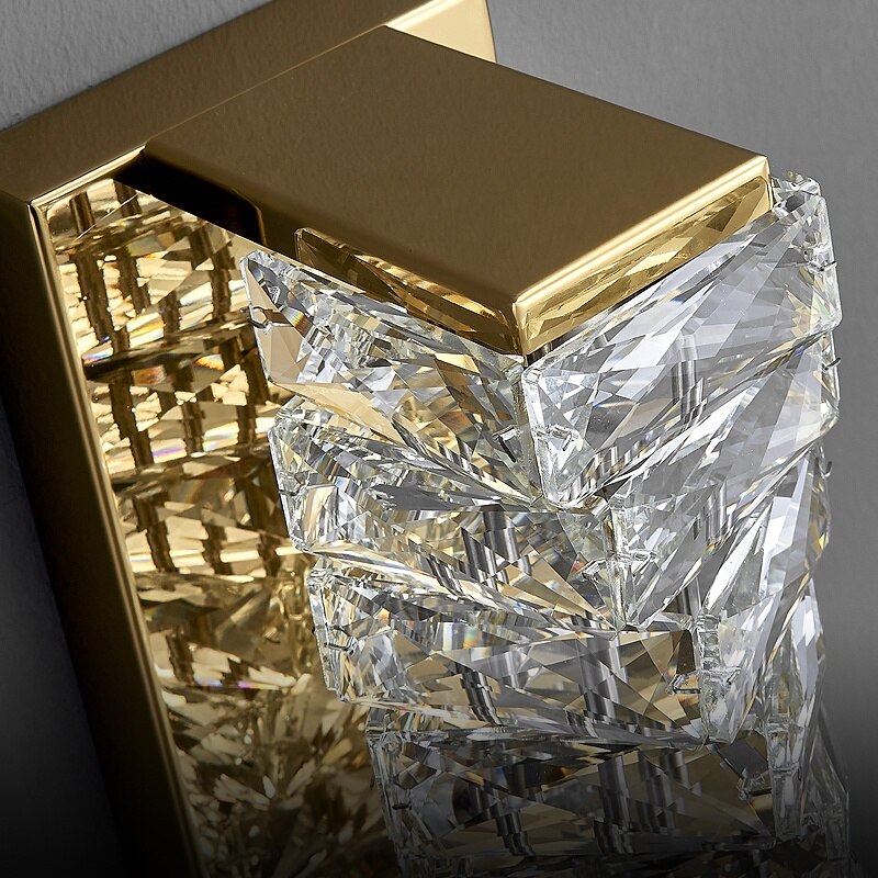 настенный светильник delight collection glissando 6005w/s gold/clear