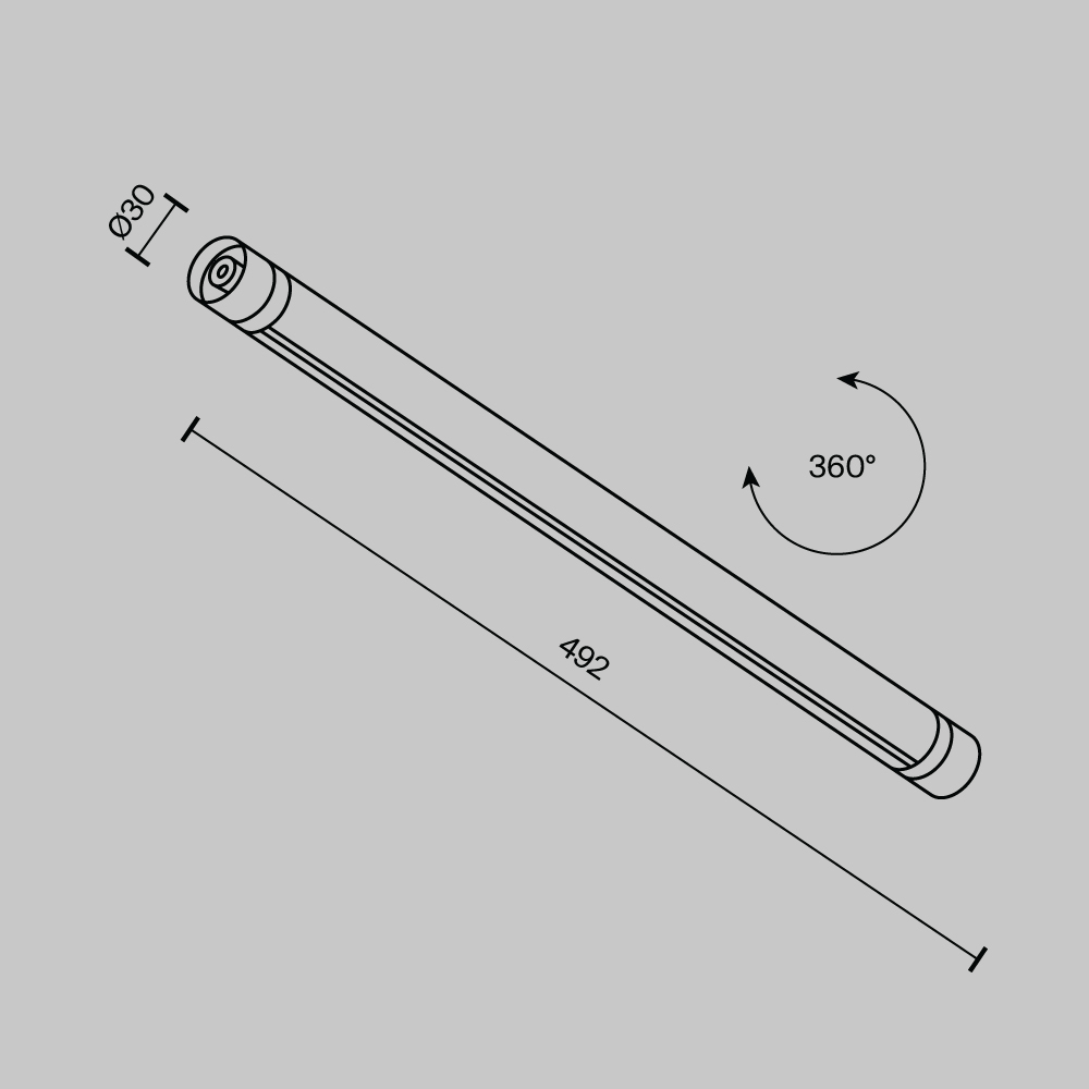 шинопровод накладной/подвесной maytoni shelf ca012-trx-500-b