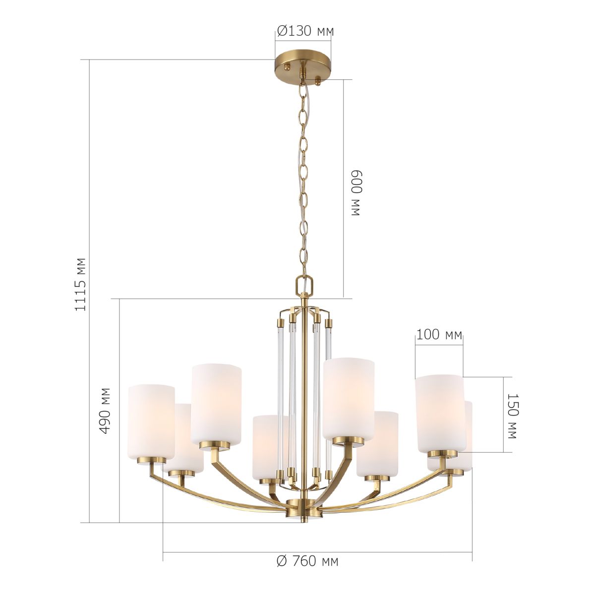 подвесная люстра st luce опал sl1403.303.08