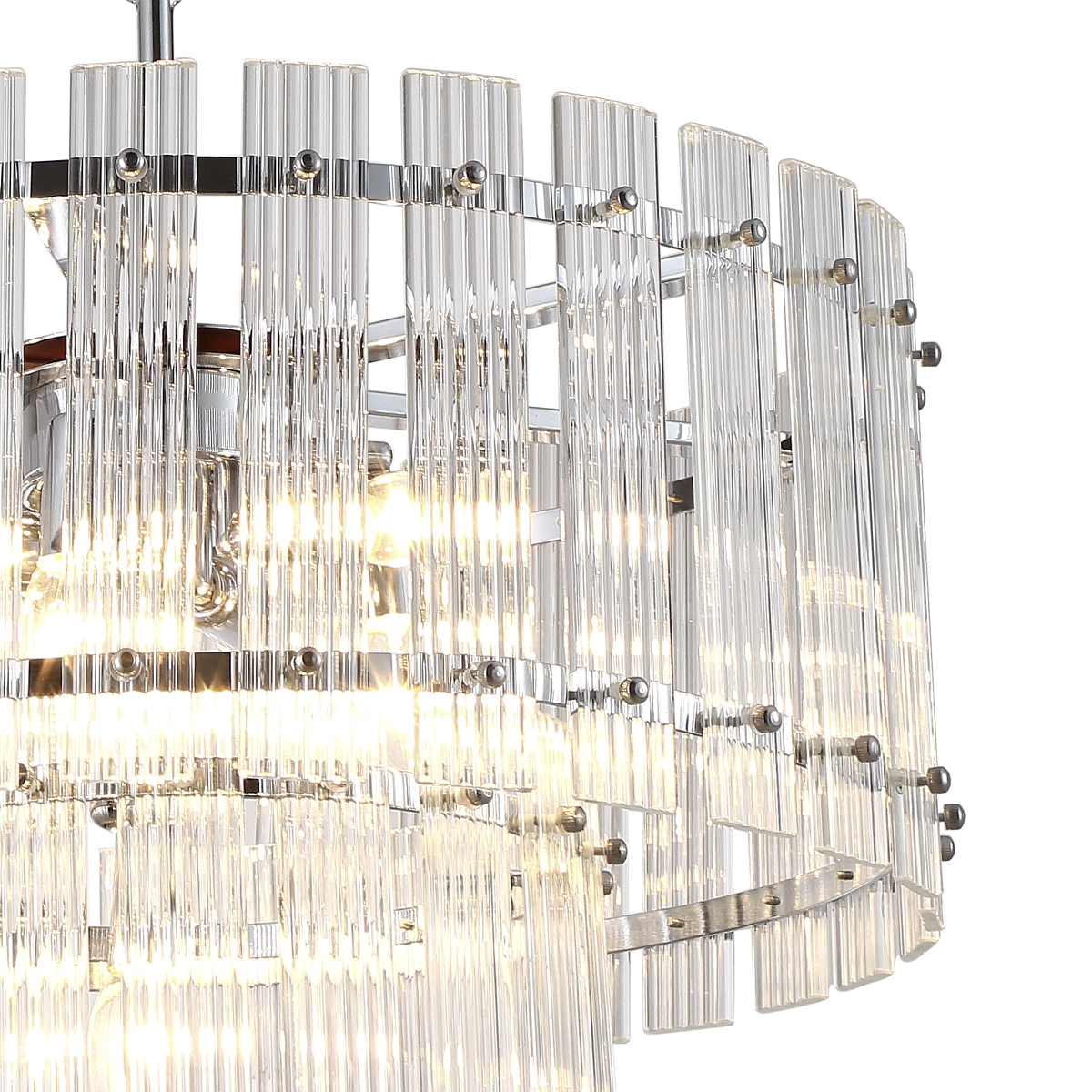 подвесная люстра delight collection ruby kg1112p-7 chrome/clear