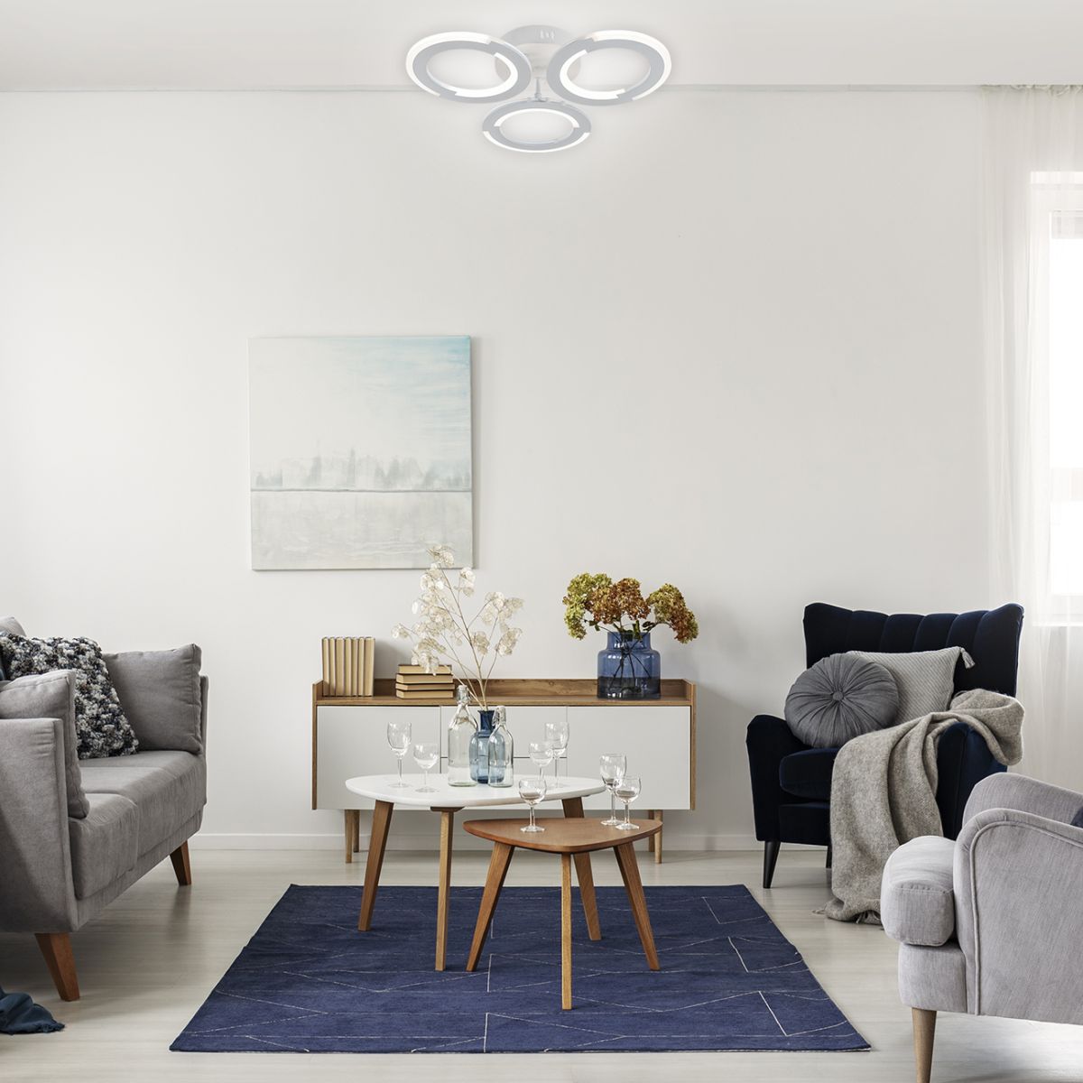 потолочный светильник escada 10275/3 led 43w white