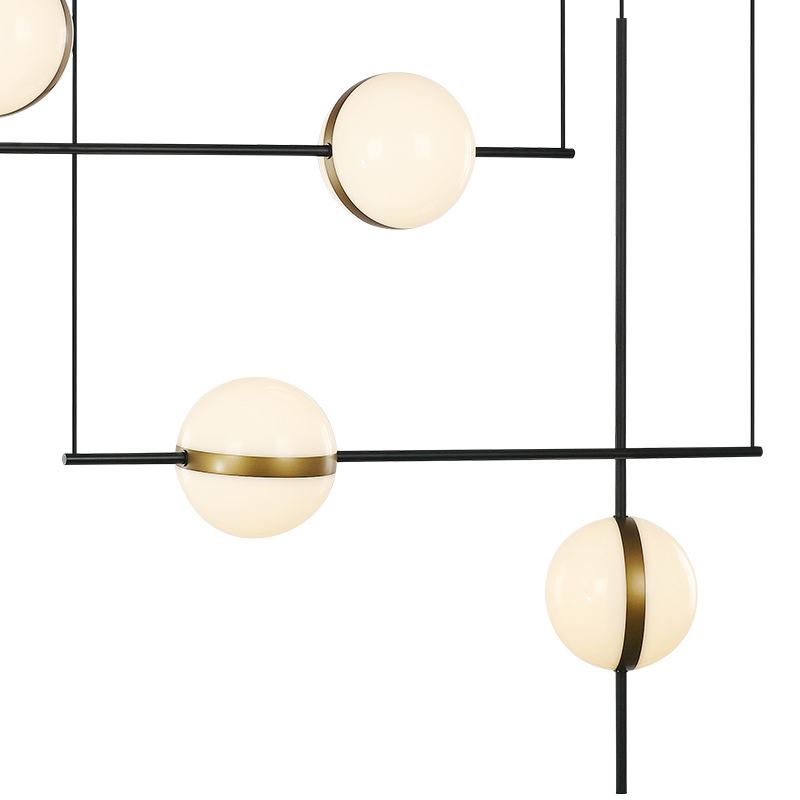 потолочный светильник delight collection md2062 md2062-4b black/brass