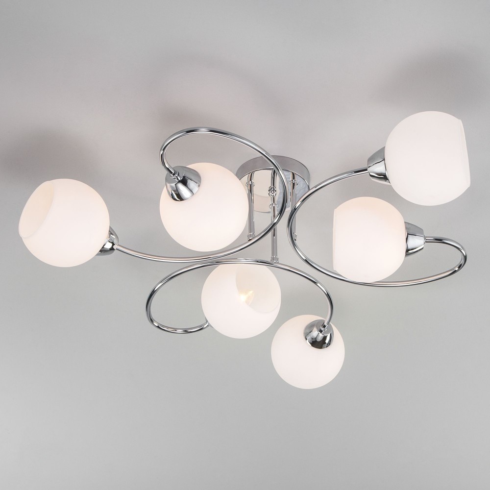 люстра на штанге eurosvet tulia 30136/6 хром