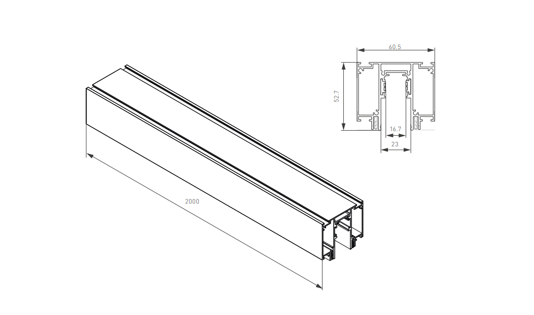 шинопровод встраиваемый arlight mag-orient-track-2653-str-d-2000 (bk) 041292