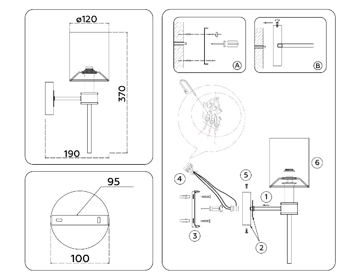 бра ambrella light high light classic lh72375