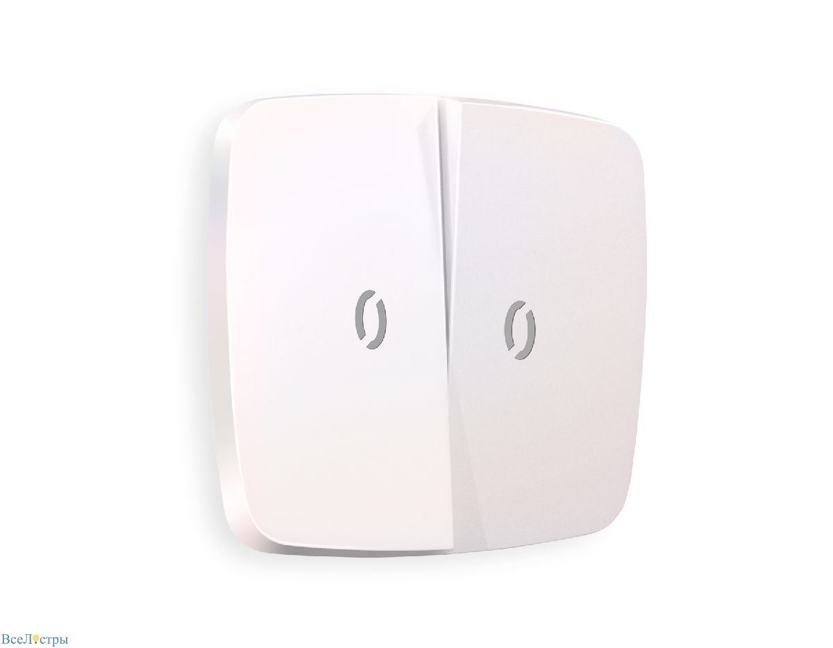 лицевая панель для выключателя двухклавишного с подсветкой ambrella volt omega op2040