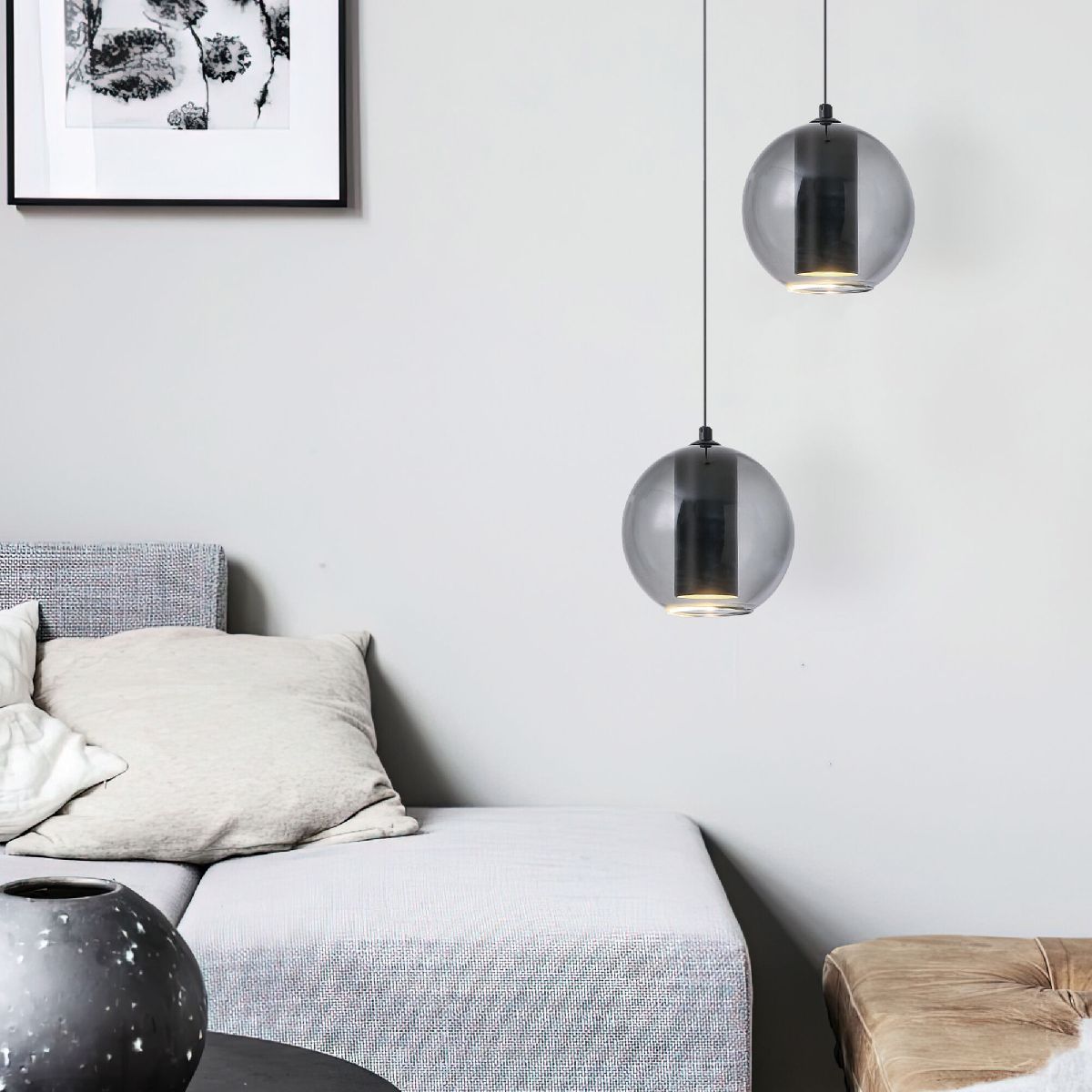 подвесной светильник eurosvet cobble 50258/1 led дымчатый a064556