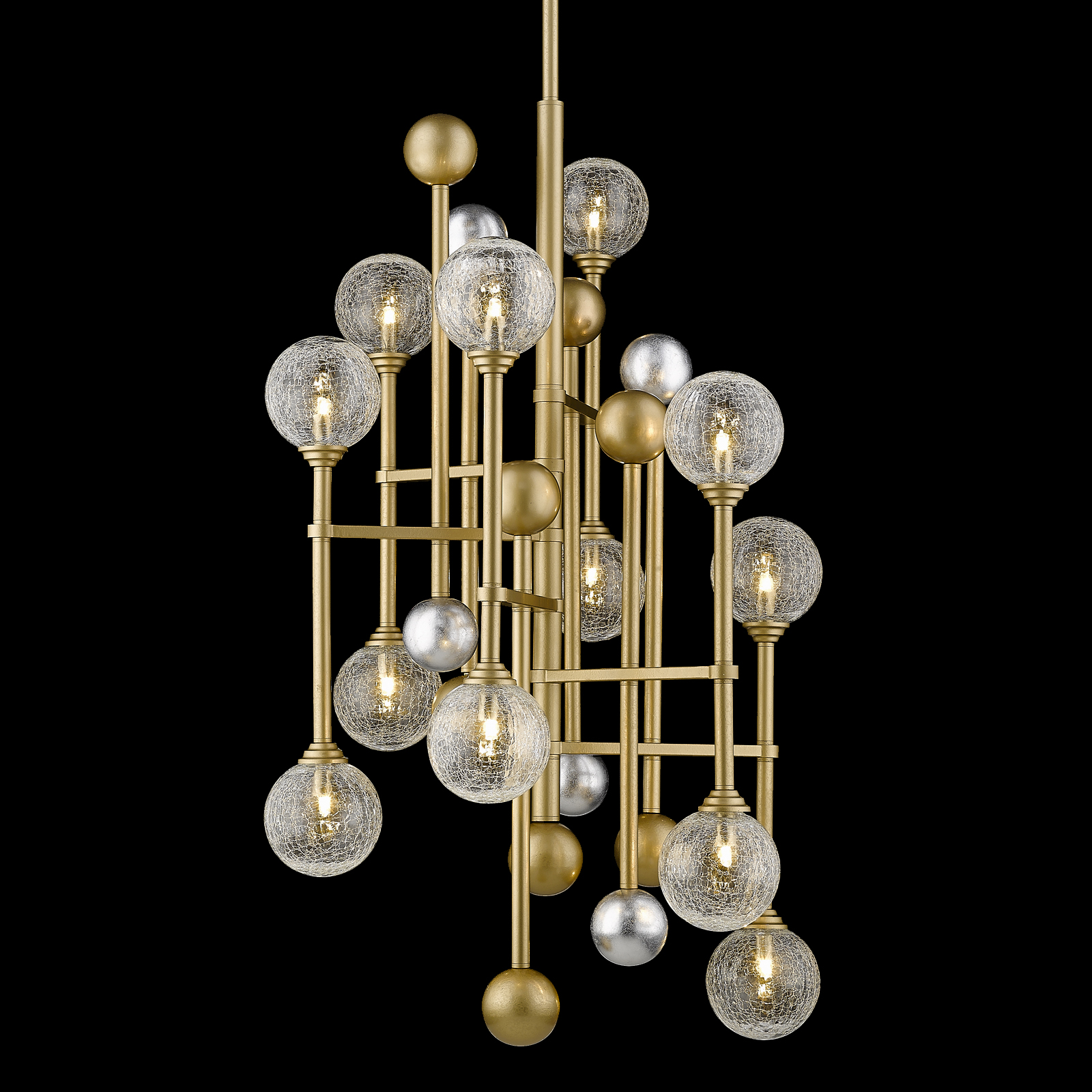 люстра на штанге delight collection fluxus p68084-12 gold