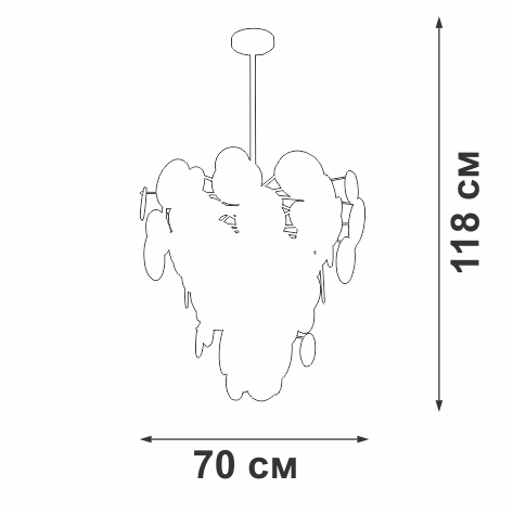 люстра на штанге vitaluce v5802-8/8pl