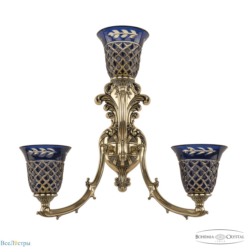 бра bohemia ivele crystal verona 7211b15/2+1/210 gb p2 u amber-blue/h-1j