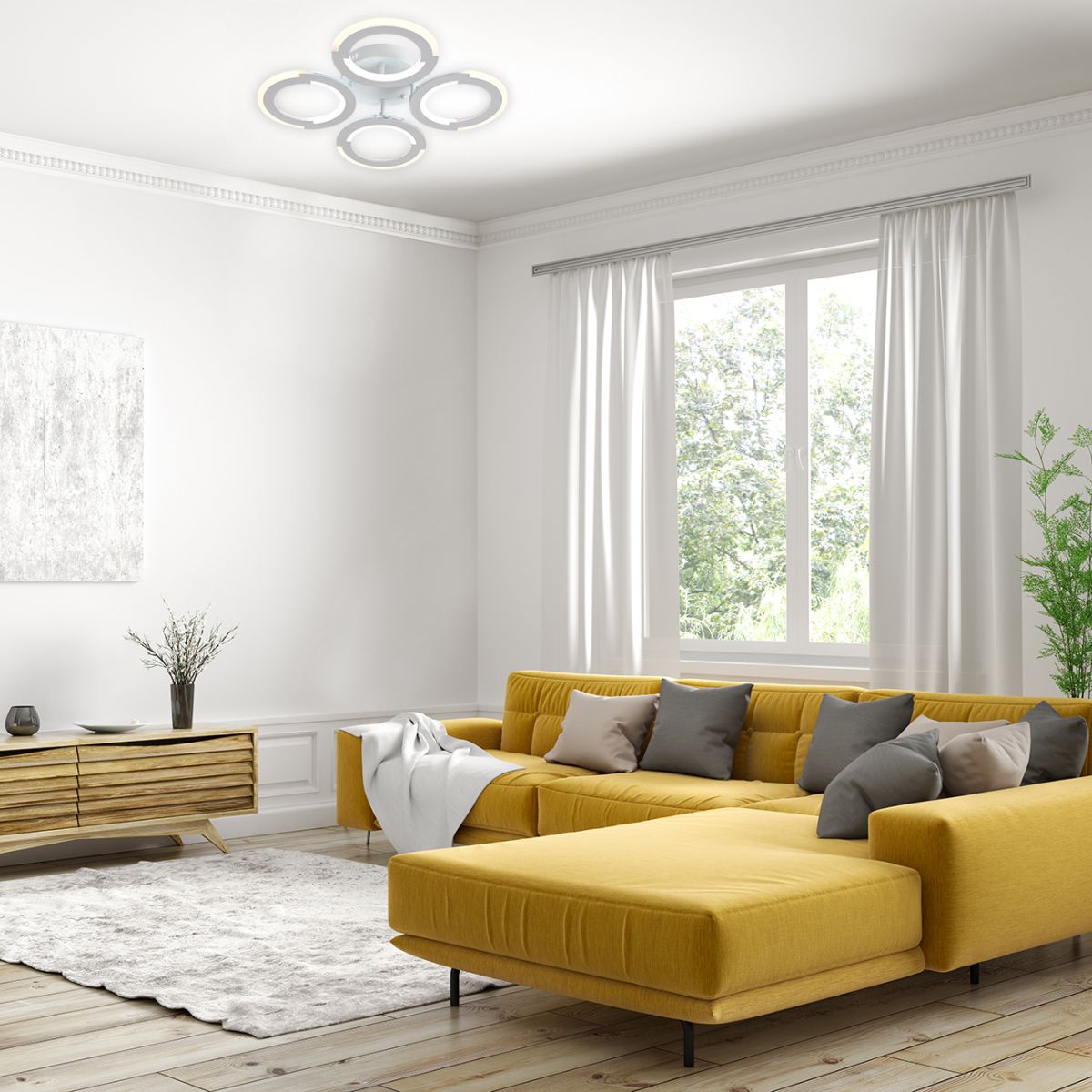 потолочный светильник escada 10275/4 led 57w white