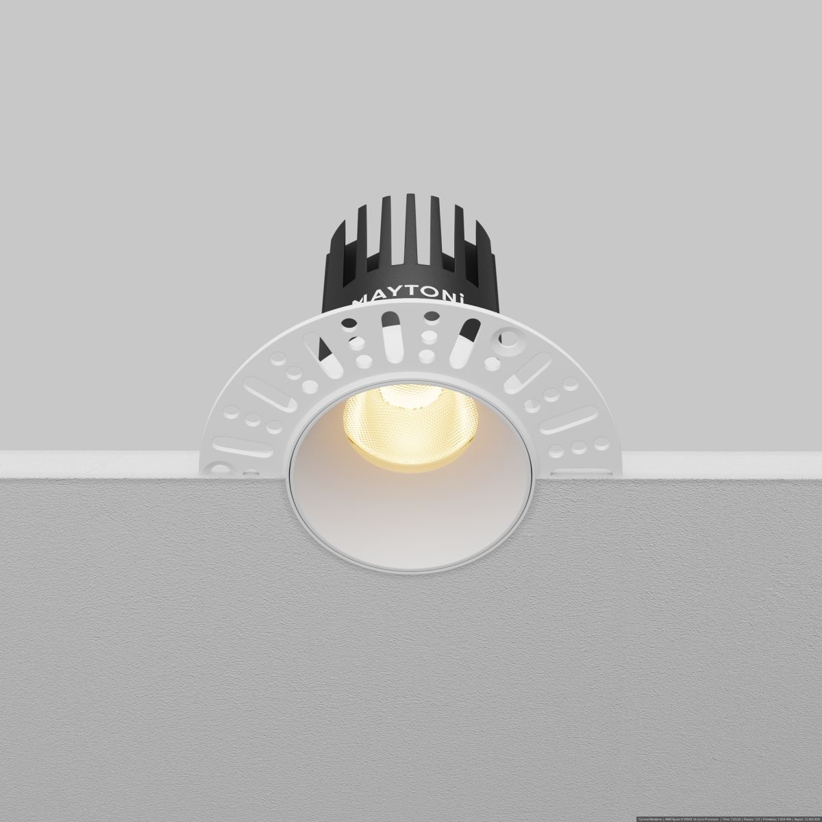 встраиваемый светильник maytoni dip dl119-10w-2.7k-trs-w