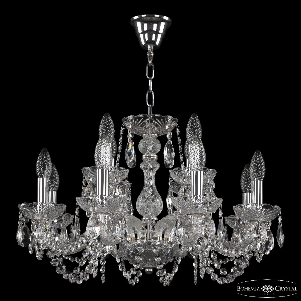 подвесная люстра bohemia ivele crystal 119/8+4/200 ni