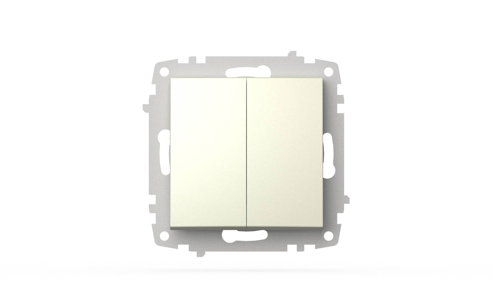 выключатель двухклавишный elbi zena vega 609-010300-202