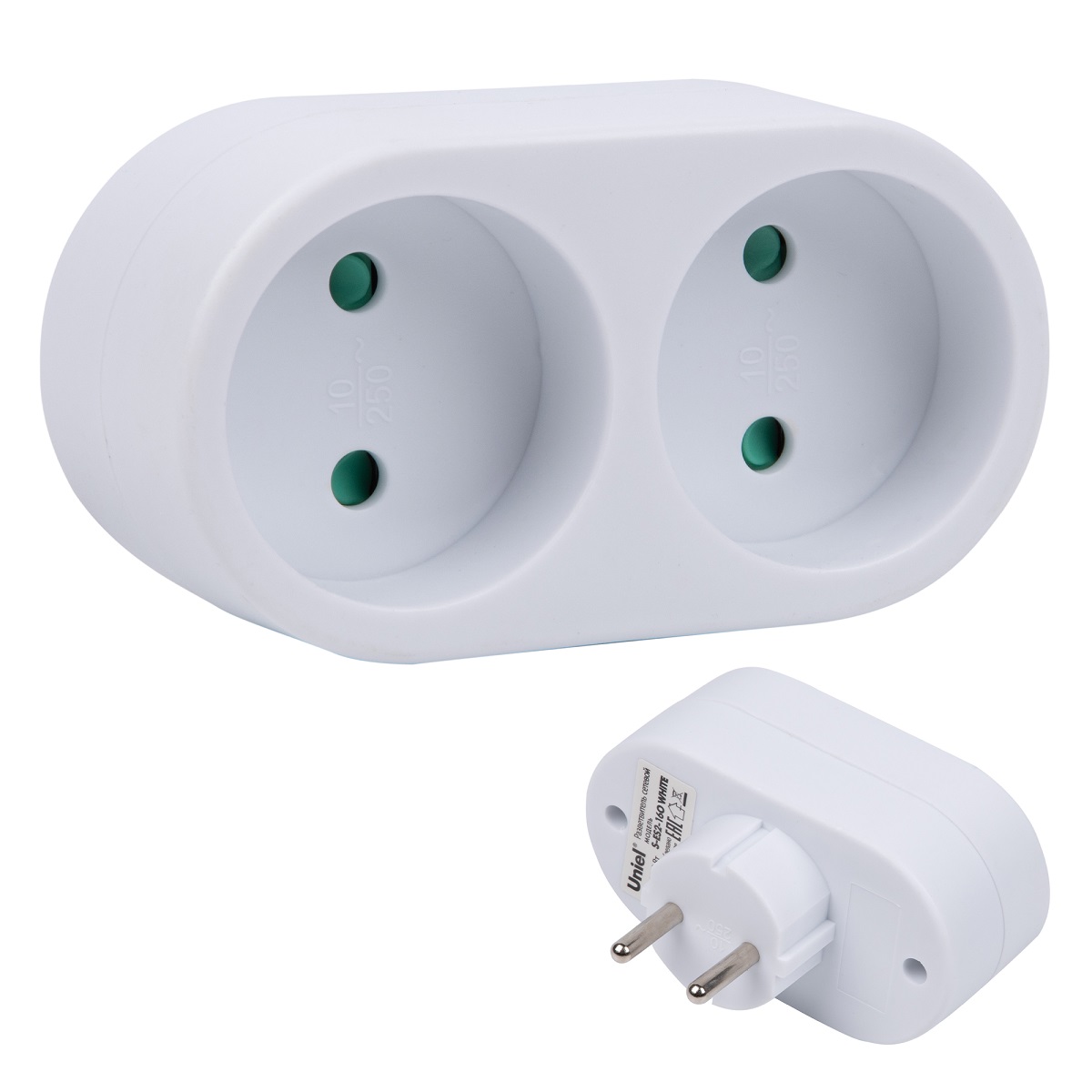 сетевой разветвитель uniel s-es2-16o white ul-00011233