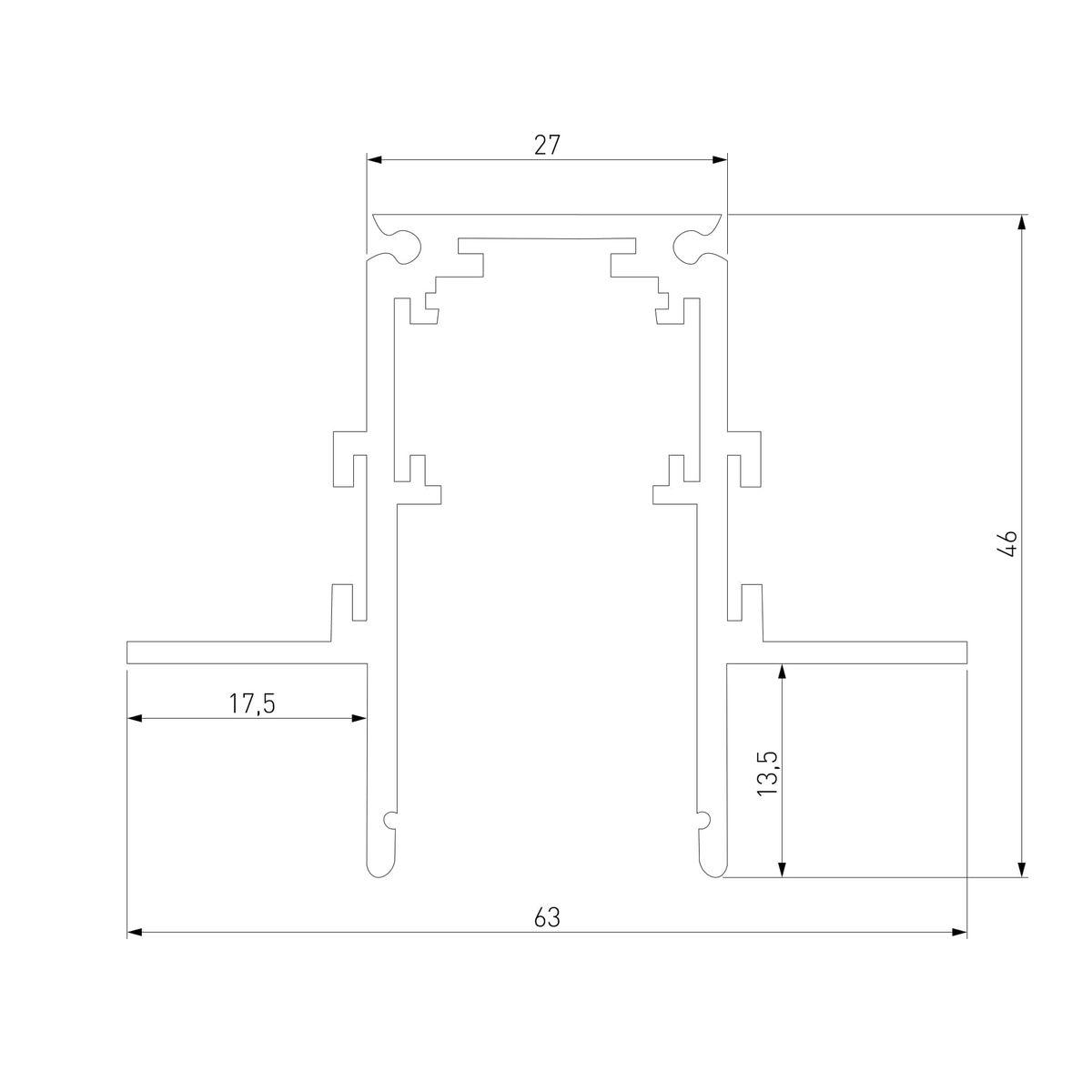 встраиваемый шинопровод elektrostandard slim magnetic 85207/00 a067496