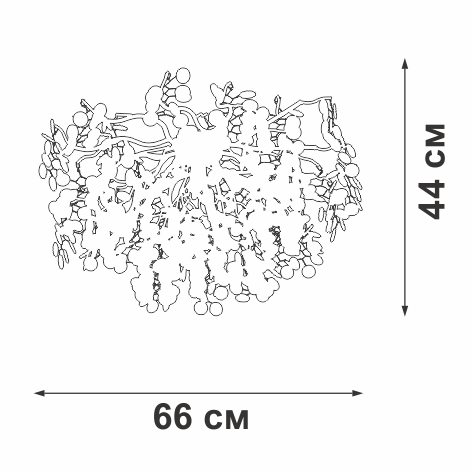 потолочная люстра vitaluce v2832-8/7pl
