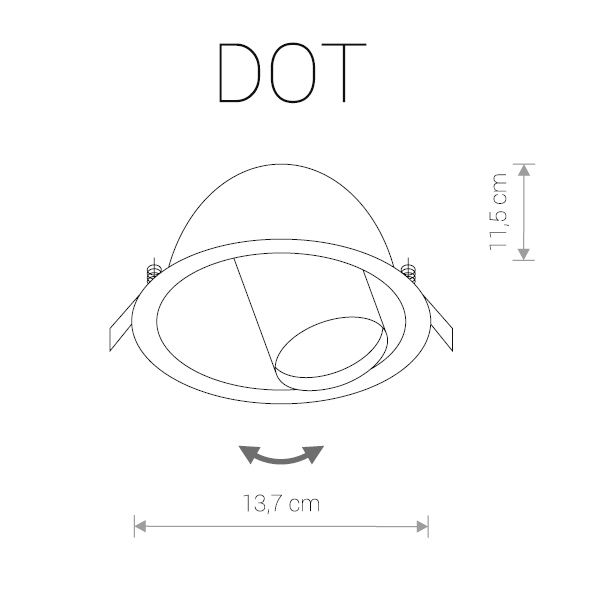 встраиваемый светильник nowodvorski dot 9378