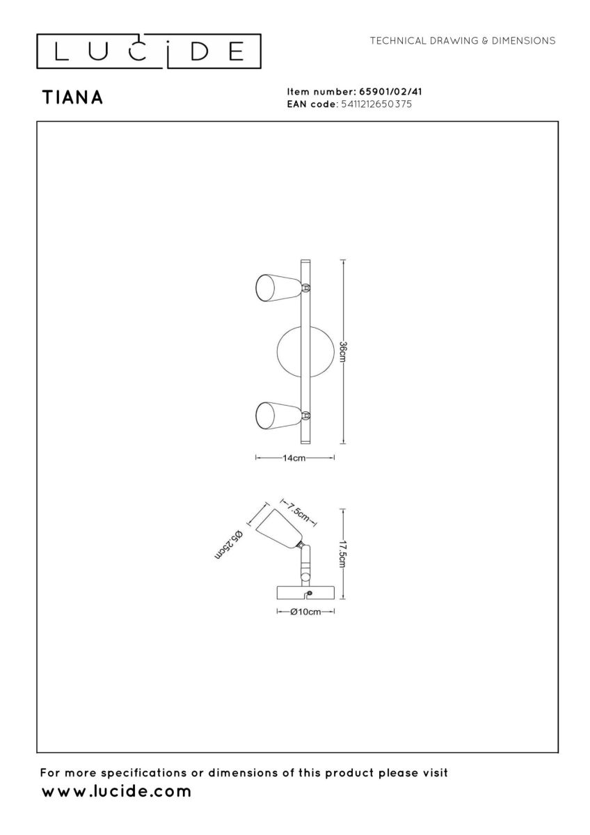 спот lucide tiana 65901/02/41