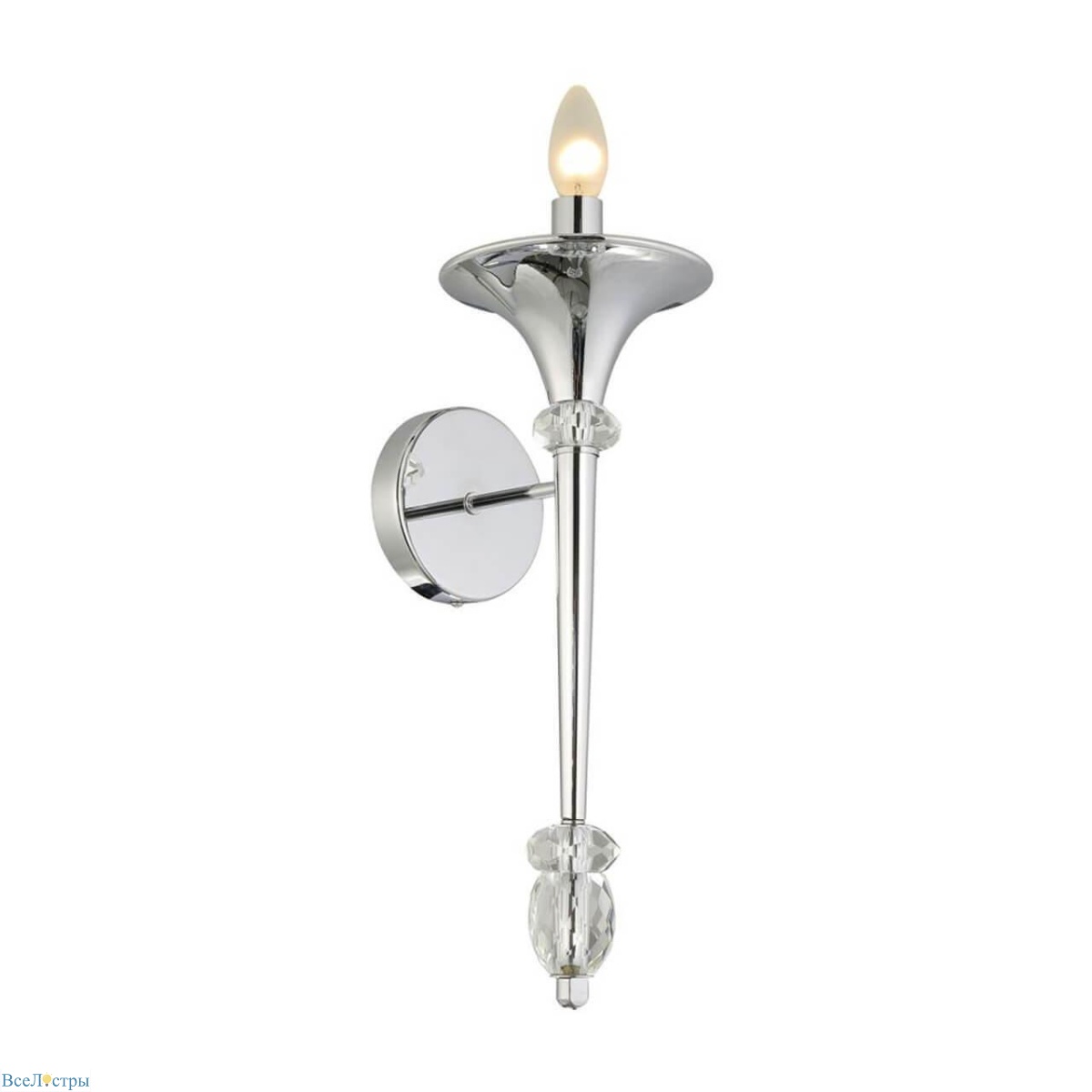 бра crystal lux miracle miracle ap1 chrome