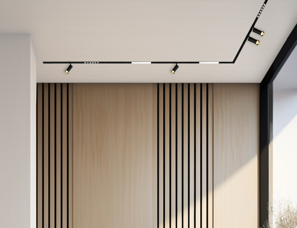 трековый магнитный светильник italline atom it012-5023 black 3000k