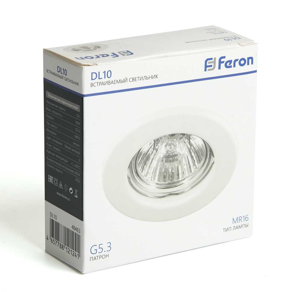 встраиваемый светильник feron dl10 48463