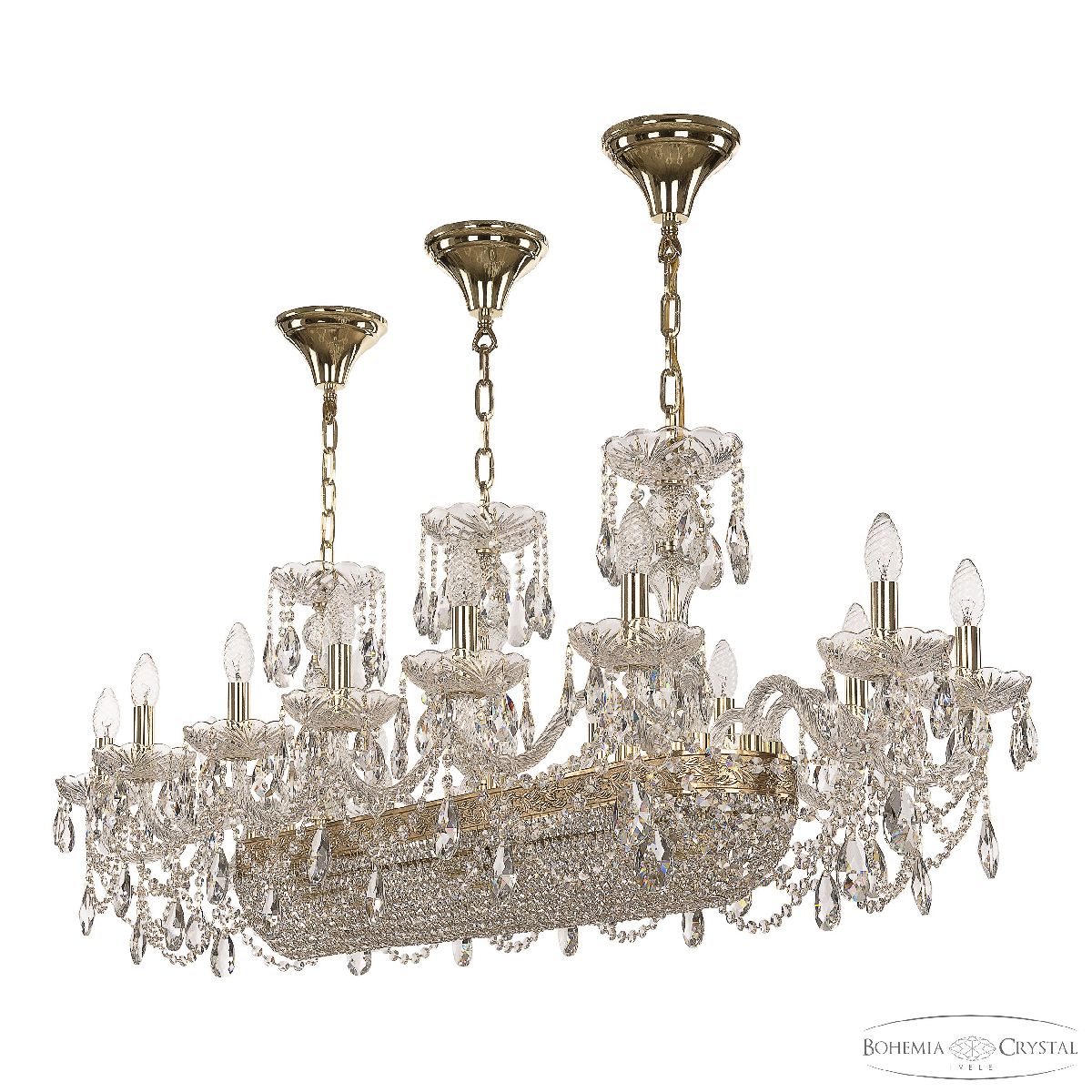 подвесная люстра bohemia ivele crystal 1453/14/195/1000 g