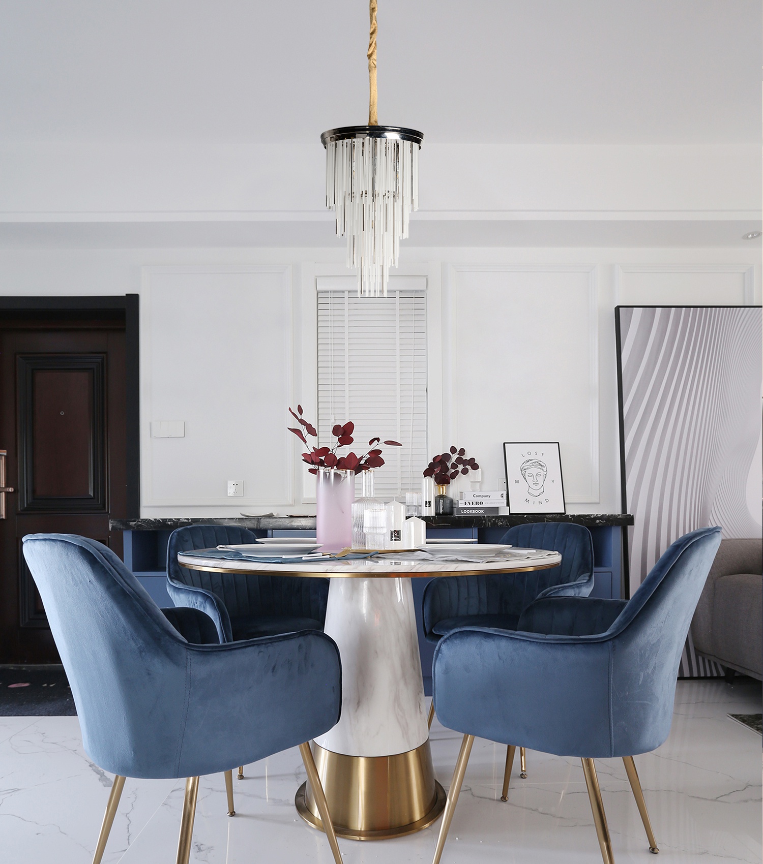 подвесная люстра delight collection brch9122-5 chrome