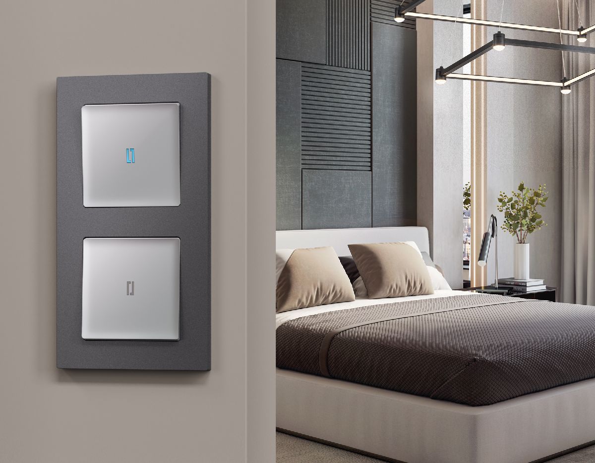 лицевая панель для выключателя одноклавишного с подсветкой ambrella volt alfa ap4020