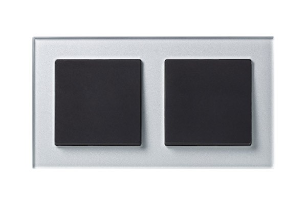 рамка 2-ая systeme electric atlasdesign nature стекло алюминий atn320302