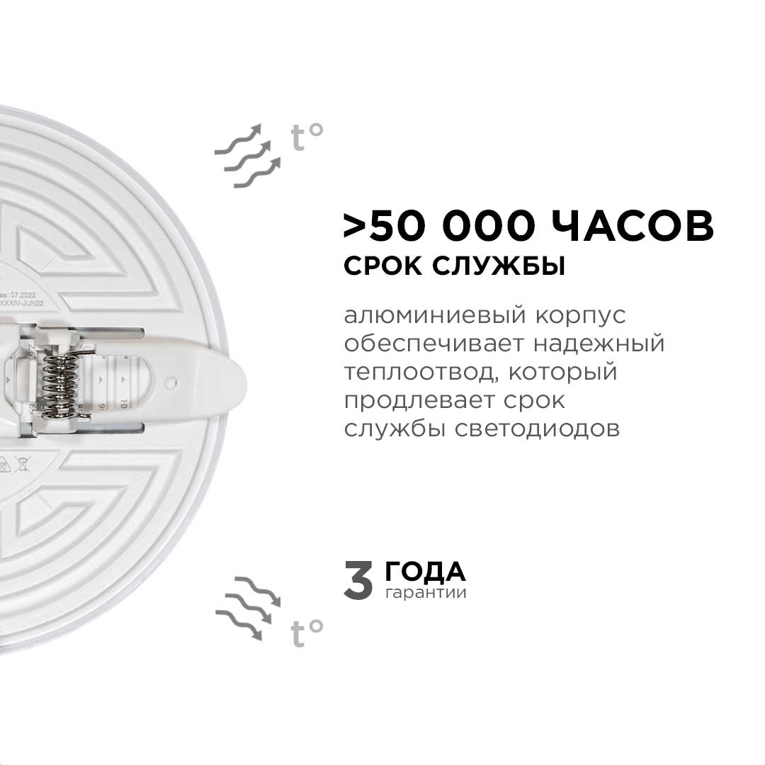 встраиваемая светодиодная панель безрамочная apeyron flp 06-107