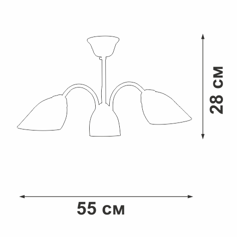 люстра на штанге vitaluce v3336-0/3pl