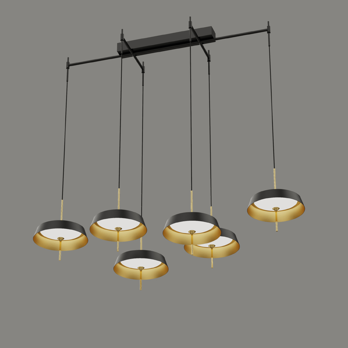 подвесная люстра delight md18001061-6b  black/gold
