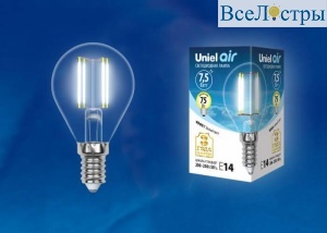 LED-G45-7,5W/NW/E14/CL GLA01TR картон