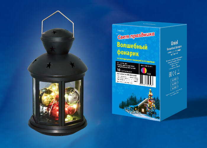 переносной светодиодный фонарь (ul-00002309) uniel 120х200 uld-l1220-010/dtb/rgb black