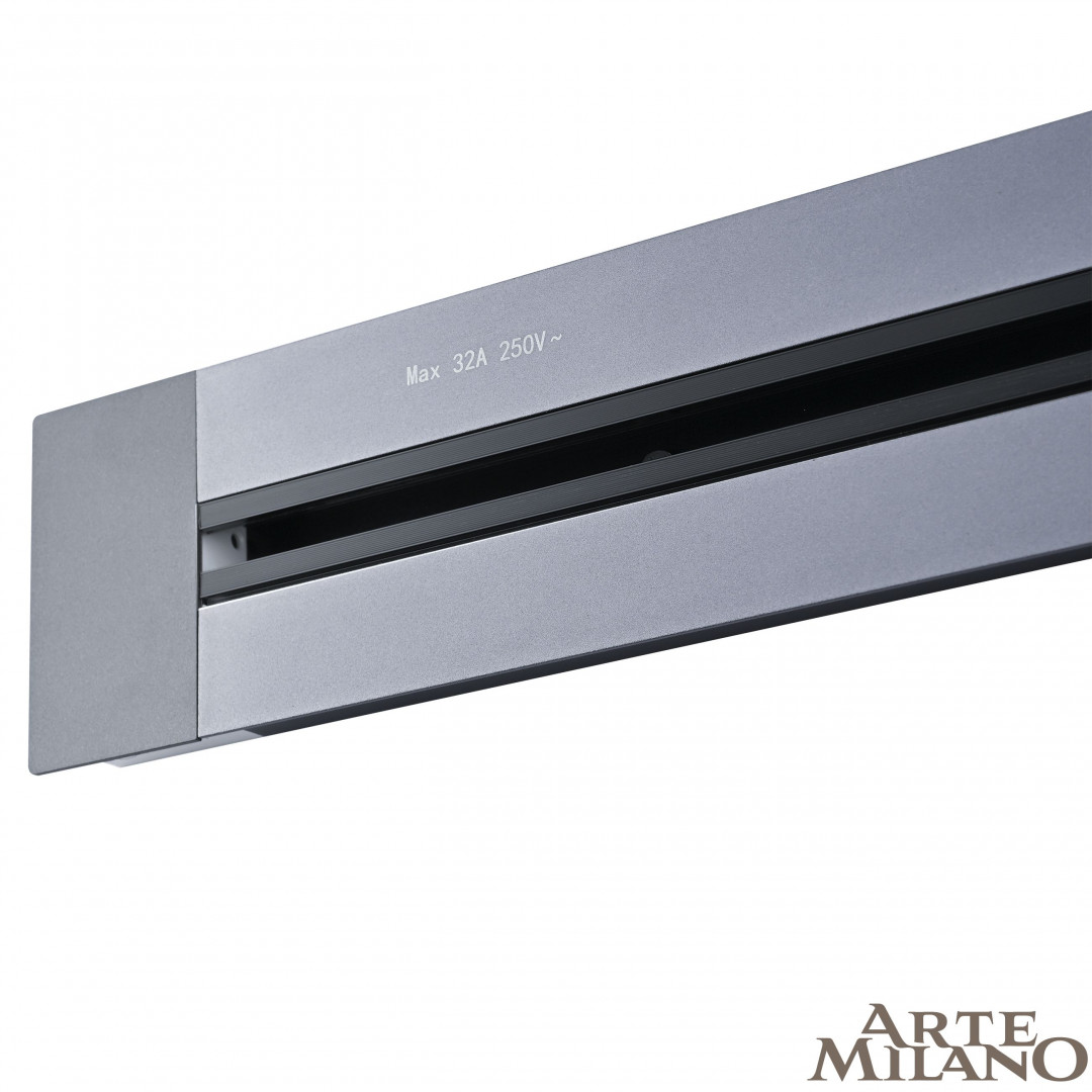 встраиваемый шинопровод arte milano am-track-sockets 382301tb/100 grey