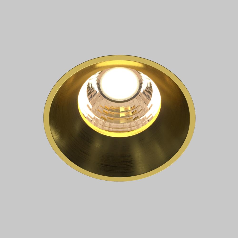 встраиваемый светодиодный светильник maytoni round dl058-7w3k-trs-bs
