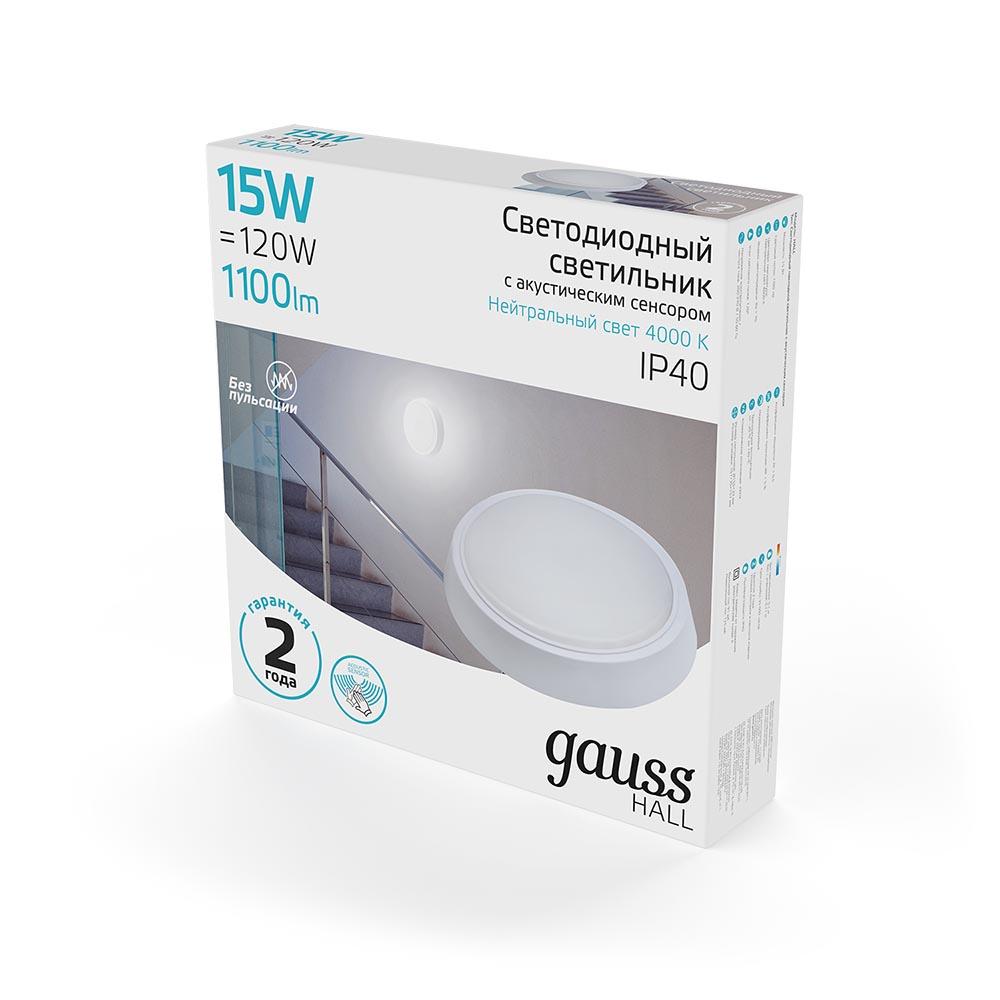 настенно-потолочный светодиодный светильник gauss hall 193411215-oas