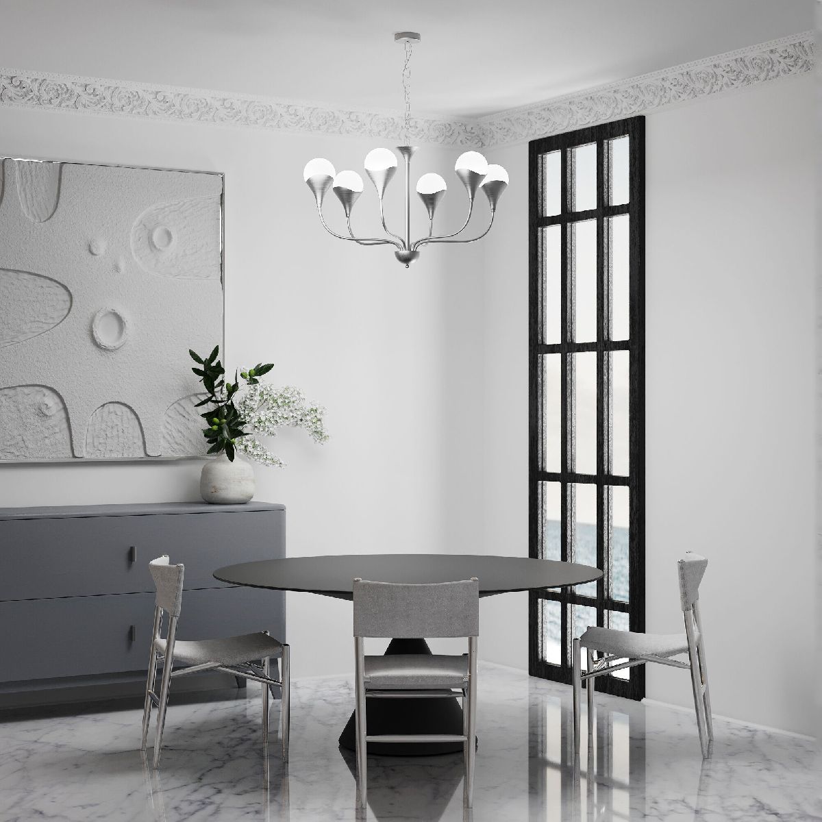 подвесная люстра eurosvet 60169/6 никель smart a068276