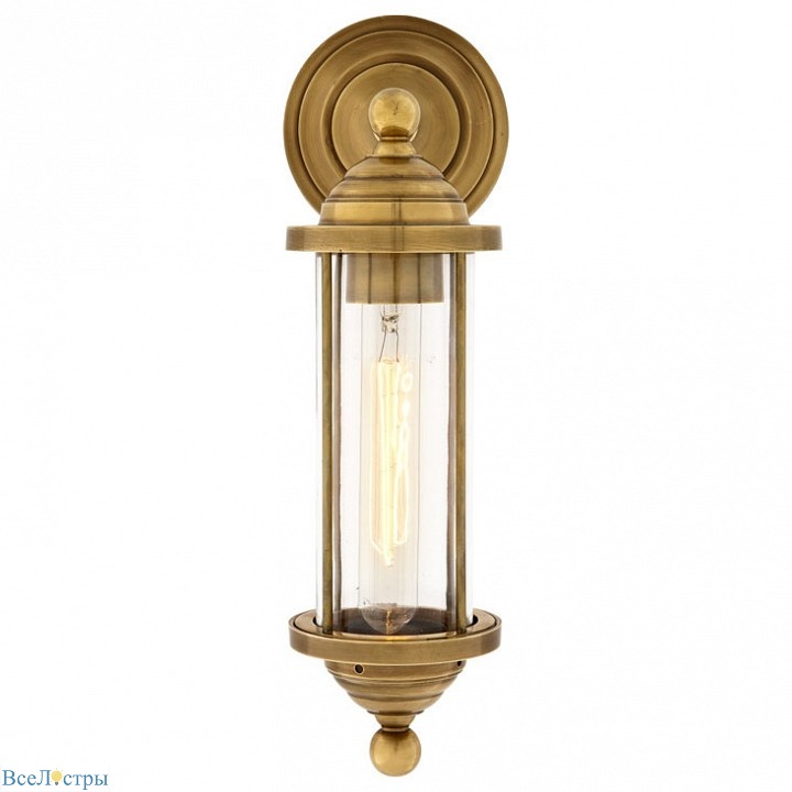 бра delight collection clayton km0816w-1 brass