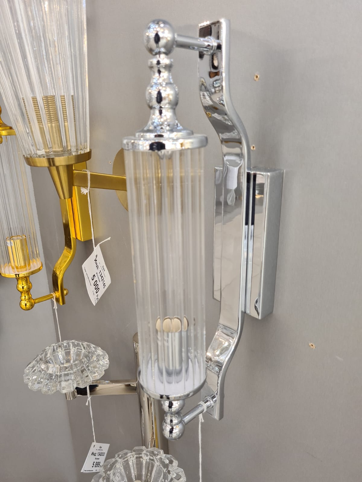бра crystal lux tomas ap1 chrome