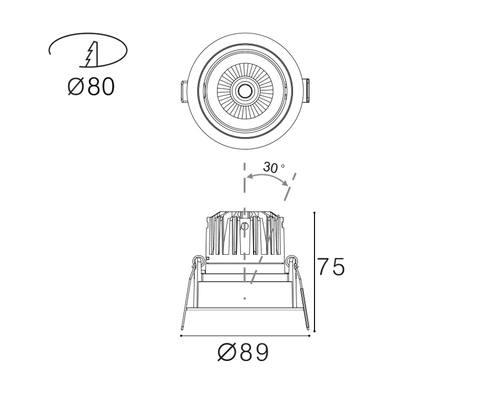 встраиваемый светильник italline it02-029 white 3000k